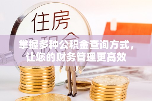 户县掌握多种公积金查询方式，让您的财务管理更高效