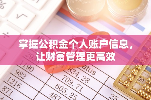 户县掌握公积金个人账户信息，让财富管理更高效