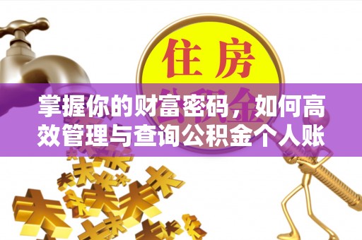 户县掌握你的财富密码，如何高效管理与查询公积金个人账户信息