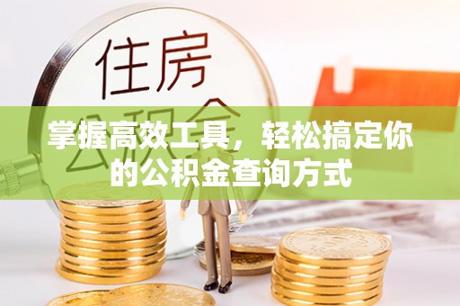 户县掌握高效工具，轻松搞定你的公积金查询方式